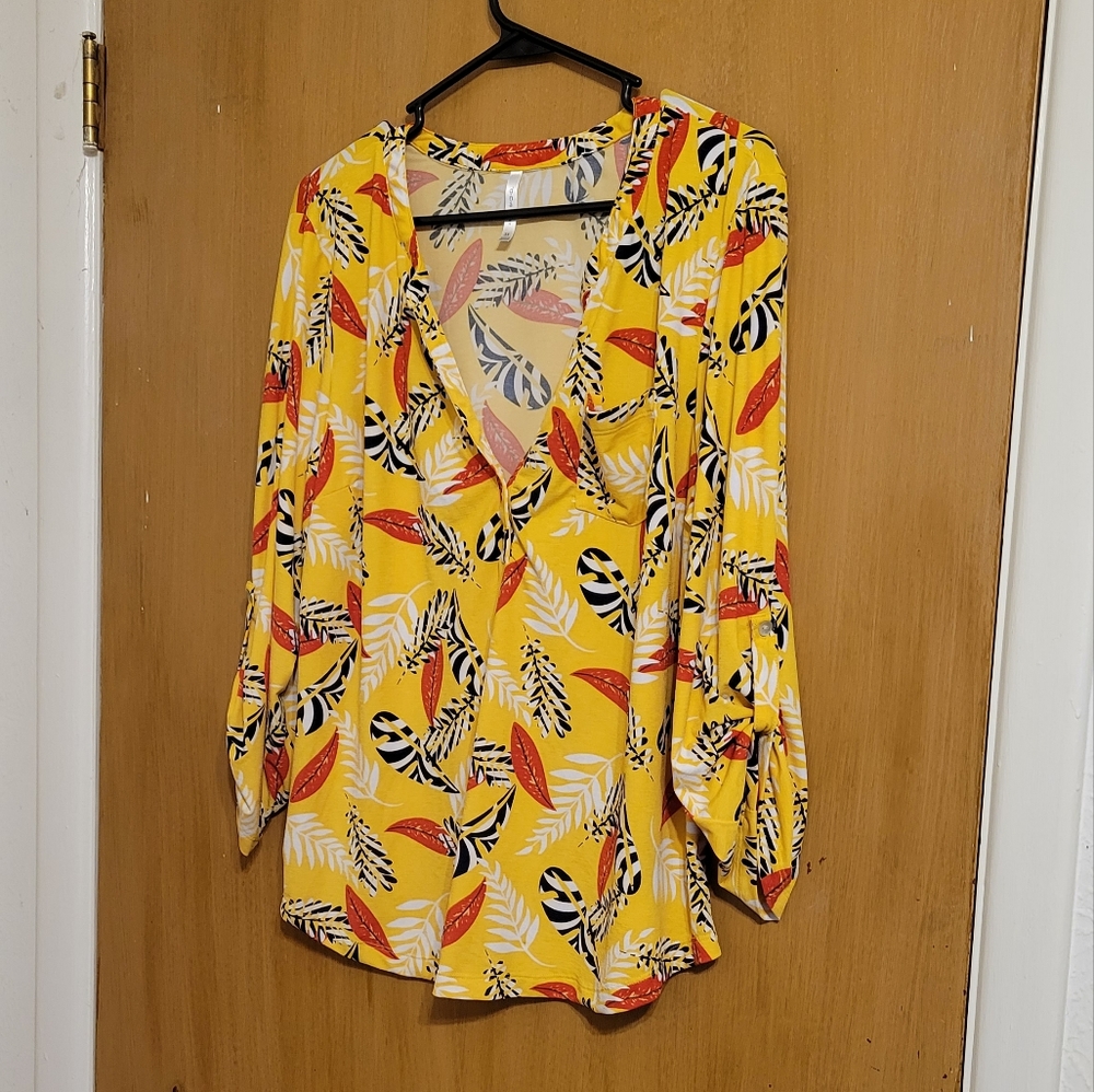 DNA Couture Wild Print Blouse